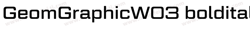 GeomGraphicW03 bolditalic字体转换